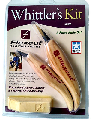FLEXCUT KN300 Whittler's Kit 2-Piece High-Quality Flexible Woodcarving Knife Set