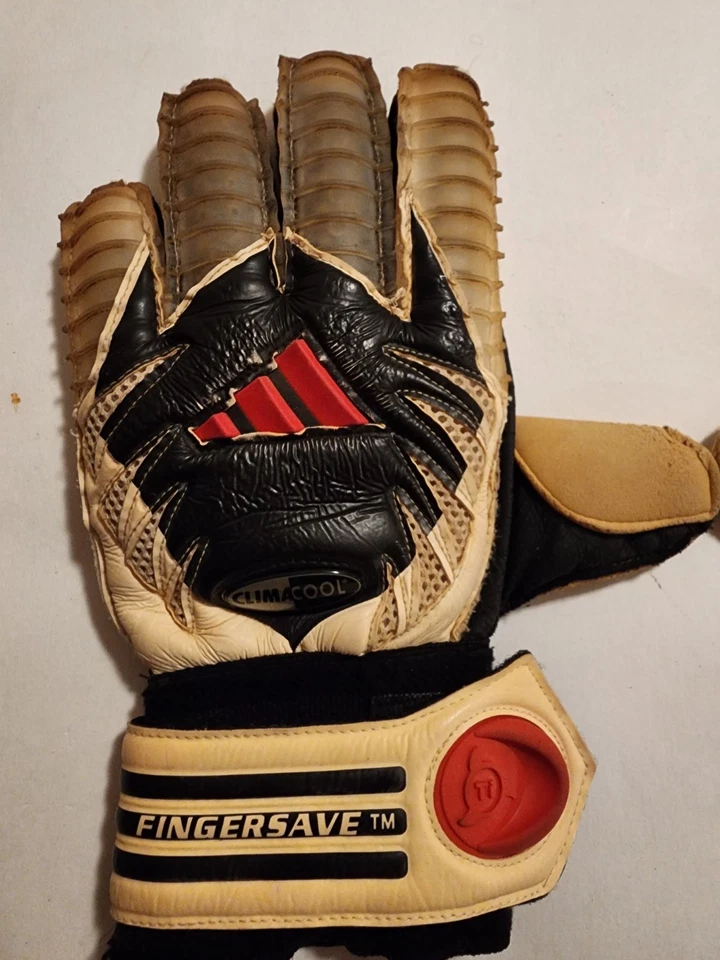 Vintage Adidas Fingersave Climacool Ti 2002 Goalkeeper Gloves SIZE 8 - Image 3 of 4