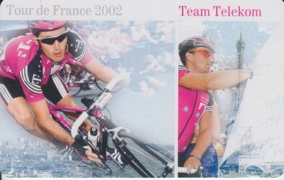 Calling Card Tour de France 2002 - Team Telekom (from left) only 2,000!!!