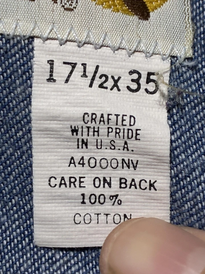 Camisa vaquera vintage Maverick para hombre 17,5x35 azul perla hecha a presión EE. UU. AÑOS 90 Foto 4 de 4