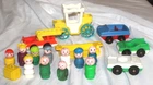 Lot Vintage Fisher Price Little People Carriage Cars Bot King Nurse