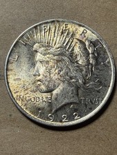 1922 Peace Dollar - BU - Toned - As Shown! (#2435)