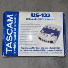 Tascam US-122 2-Channel Recording USB Audio MIDI Interface 