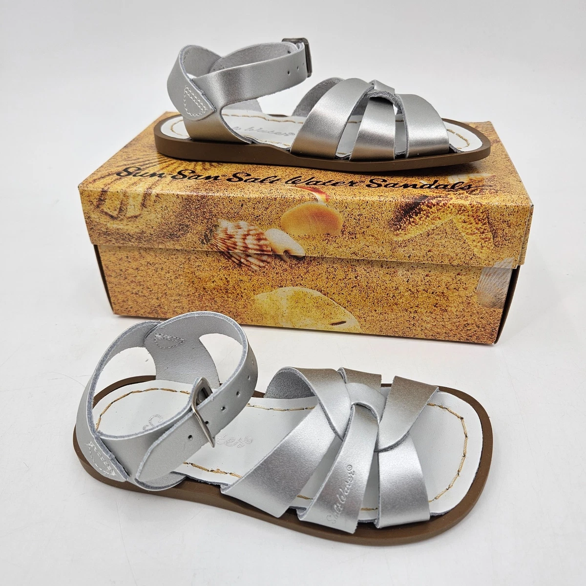 Salt Water Sandals Silver Leather Upper Shoes for sale | eBay