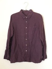 Nest Robe Linen Shirt Chocolate Brown Good Condition Size One Size Casual Wear
