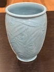 Large Rare Paragon Blue Weller Art Pottery Leaves and Flowers Pattern