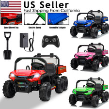 24V 4WD Kids 2 Seater Ride on Car Electric Dump Truck Off-road UTV w/Remote MP3