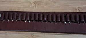 Leather Ammunition Belt, Holds 25 Rounds. Shooting Belt, Cartridge Belt, Guide
