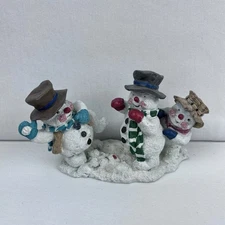 Snowman Figurine Snow Buddies Statue poly resin EC5-23 Christmas Home Decor US