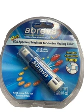 Abreva Cold Sore Fever Blister Treatment 0.07oz (2g) Docosanol Cream EXP. 2026+