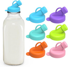 Silicone Milk Bottle Dispenser Caps, 48mm Diameter Pour Spout Lids, Replacement