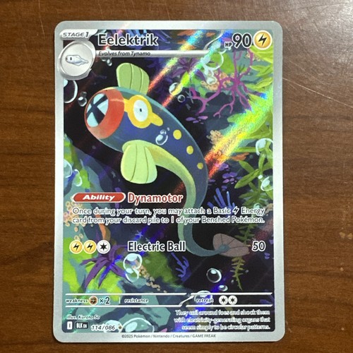 Pokemon Eelektrik TCG Black Bolt IR Illustration Rare Card 114/086 English