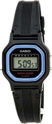 Casio LA-11WB-1Z Vintage Digital Watch Black Resin Alarm Stopwatch Womens NEW