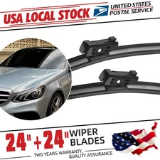 24" /24" OEM Quality Windshield Wiper Blades Top Lock Bracketless All Season