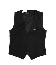 Coofandy Vest Mens Medium Black Three Button Formal Dress Waistcoat Slim Fit