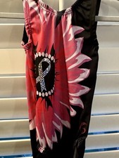 GARLAND gymnastics dance LEOTARD CL Child Large BCA breast cancer awareness