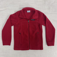 Columbia Youth Red Fleece Full Zip Jacket Size S 8 Sportswear Company