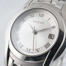 Cleaned Excellent Condition Gucci QZ Silver Dial 5500L Women's Wristwatch From J