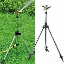 Impact Sprinkler on Tripod Base Large Area Water Sprinkler for Lawn Yard Garden