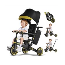Triciclo de empuje WinHope 9 en 1 para niños pequeños 1-3 años | Triciclo convertible para niños...