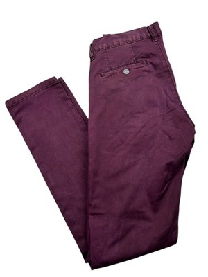Ziggy Denim Mens Size 30 Slim Fit Skinny Leg Jeans Wine Red Denim Casual Chino