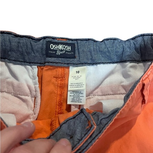Oshkosh B’Gosh Kids Unisex Orange Pants SZ 10 Straight Chino - Picture 2 of 4