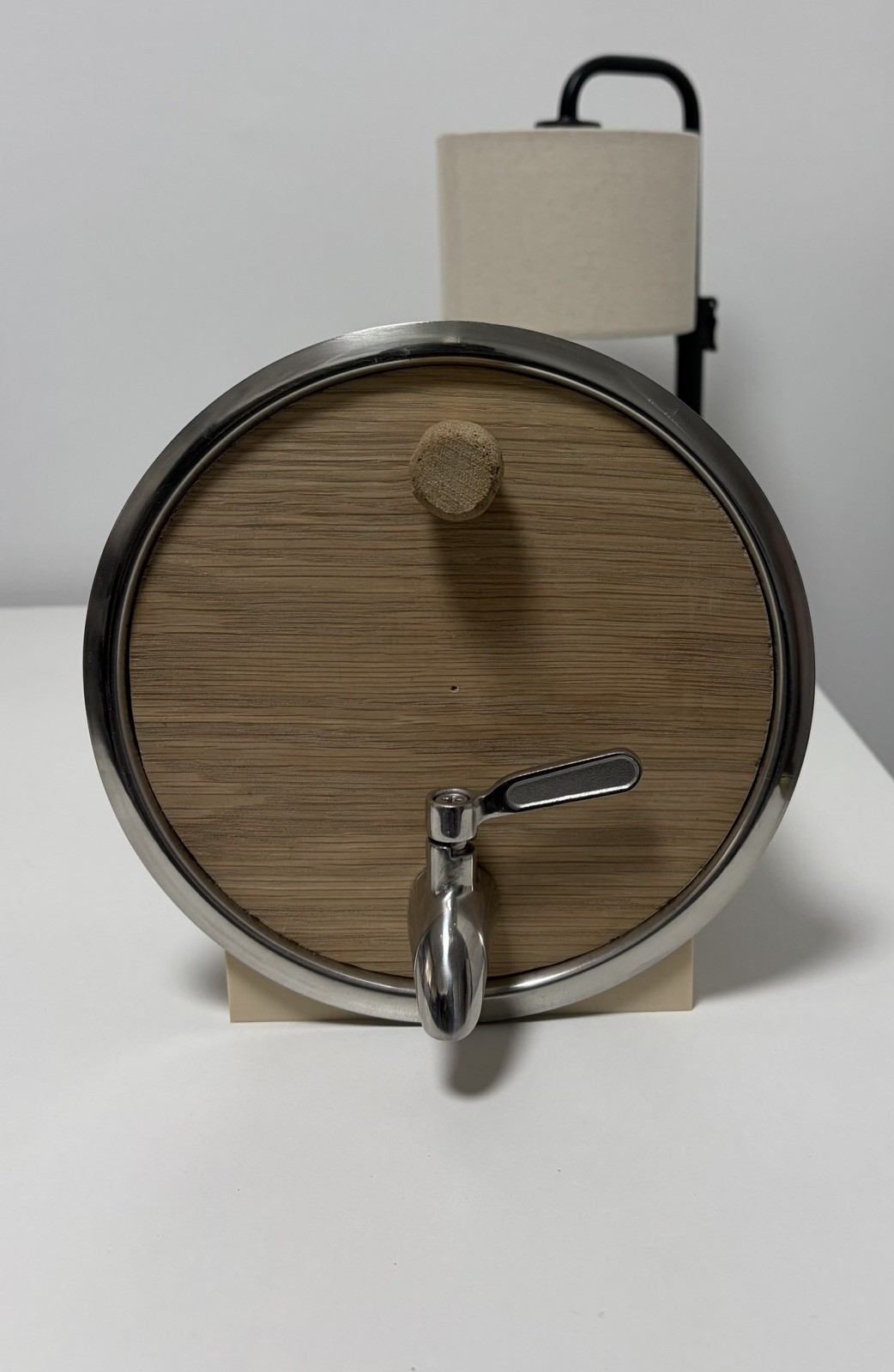1 gallon whiskey aging Barrel Liquor Dispenser with American white oak lid 