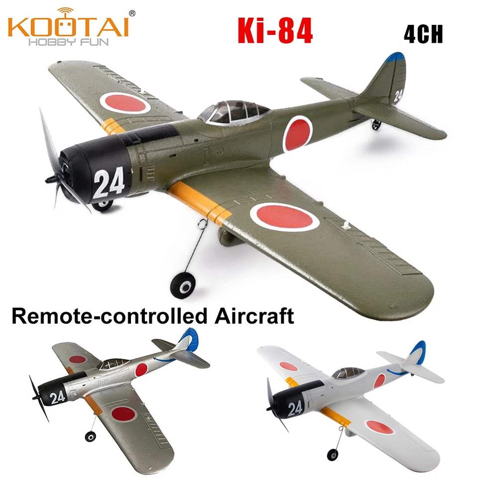 KOOTAI HOBBY FUN Ki-84 RC AirPlane 2.4G 6-axis Gyro EPP 690mm Aircraft Toys - Image 2 of 4