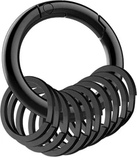 10 Pack 1.18 Inch Flat Split Key Rings Heavy Duty Metal Home Car Office