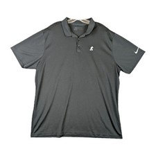 NIKE DISNEY Parks Polo Shirt Dri Fit Standard Mens 2XL Mickey Mouse Logo Black