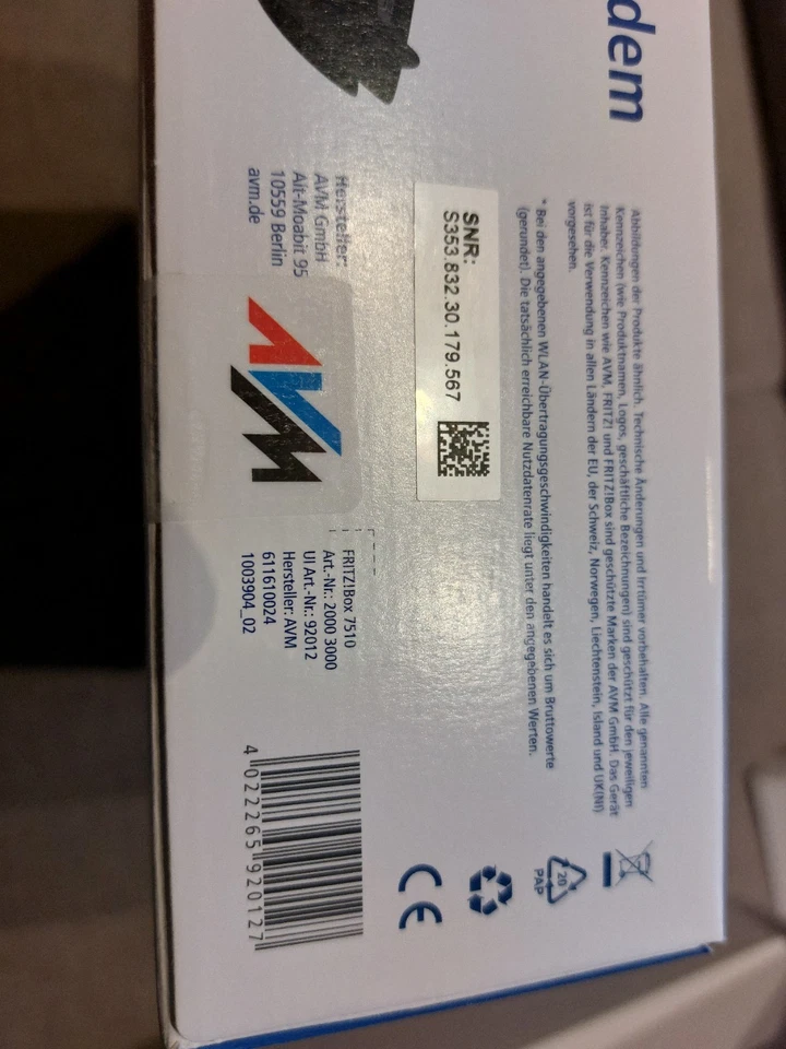 Fritz Box 7510 Neu in OVP - Bild 4 von 4