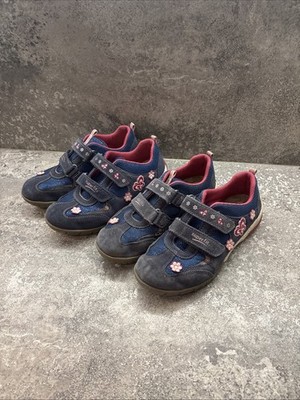2 Paar Halbschuhe Superfit Gr.35 Dunkelblau Mädchen Zwillinge Klettverschluss