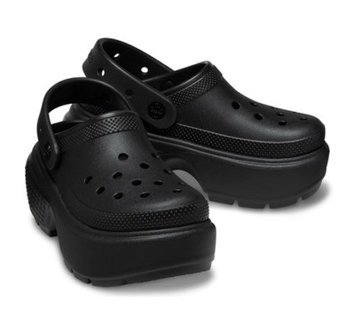 CROCS Stomp Clogs Unisex W -11/M -9 Slip-On Platform Shoes #209347-001