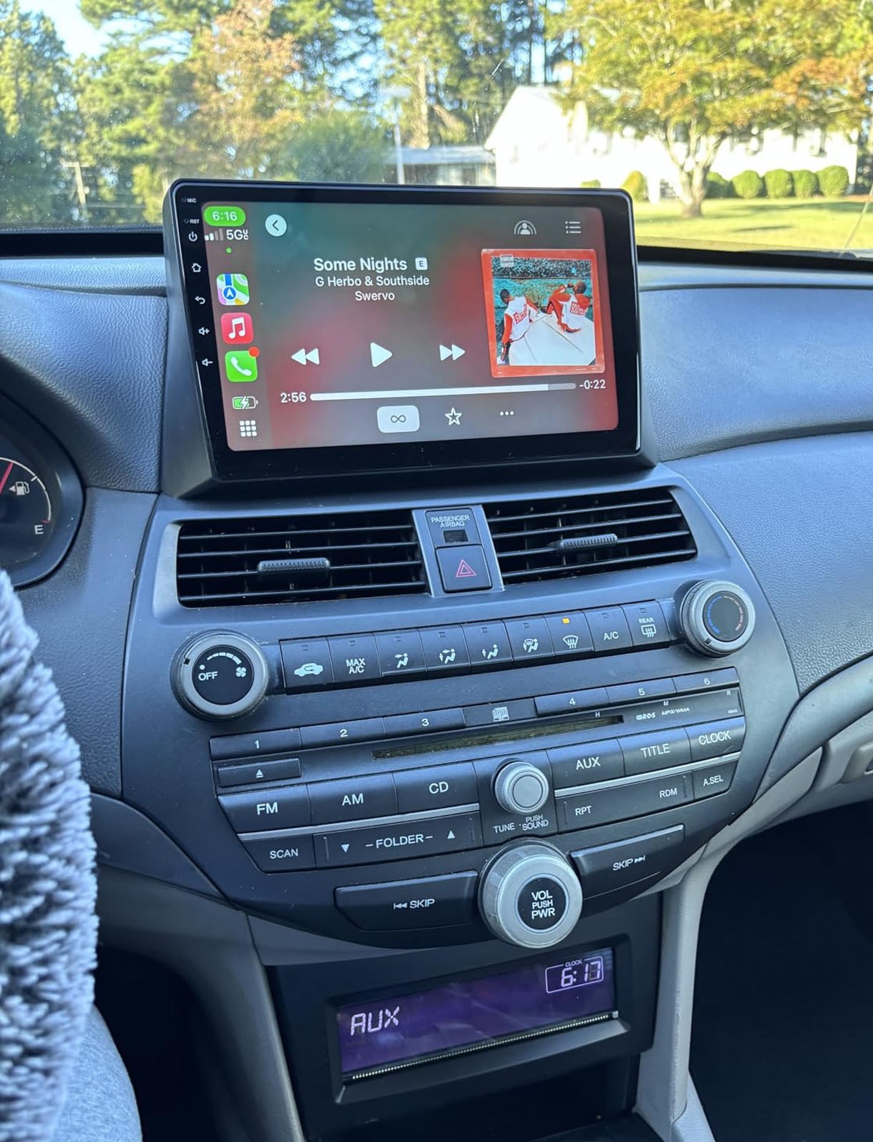 With Bakcup Camera Android Carplay Stereo GPS Radio For HONDA ACCORD 2008-2013