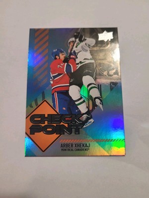 2024-25 UD Series 1 Arber Xhekaj Check Point #CP-16 Montreal Canadiens Habs