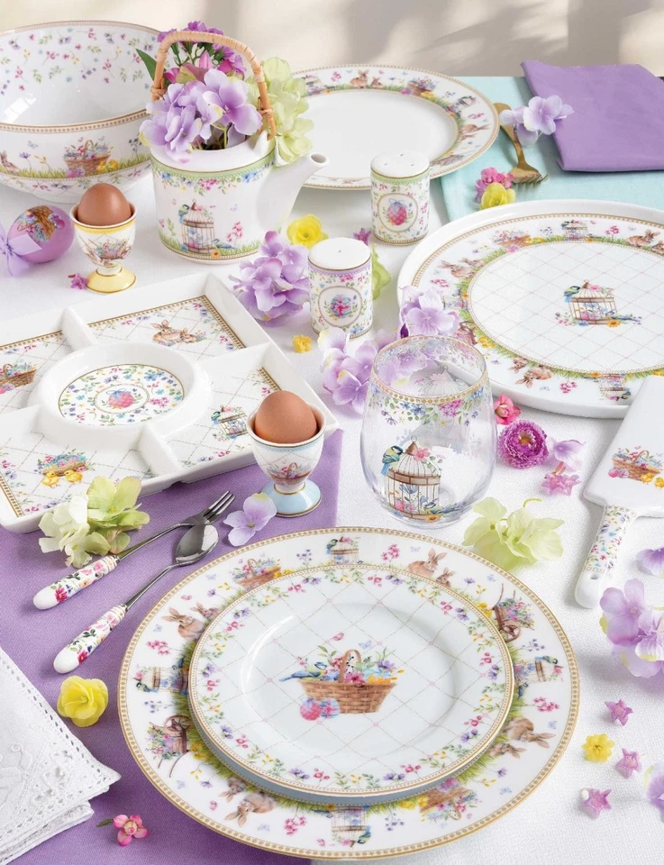 6er Set Kuchenteller SPRING BLOOM Ostereier mit bunten Blumen 19cm Easy Life - Bild 3 von 4