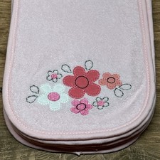 Gerber Baby Girls 3 Pack Pink Floral Terry Burp Cloths NEW Super Cute