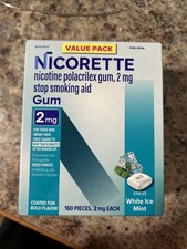 nicorette gum 2mg white ice mint 160 Count