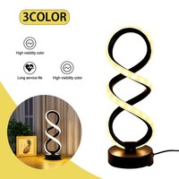 Modern Spiral LED Table Lamp Warm Natural Cool White Light for Living Room New