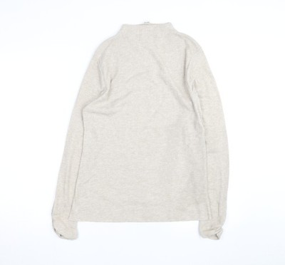 River Island Damen Beige Stehkragen Langarm Pullover Pulli Größe 16
