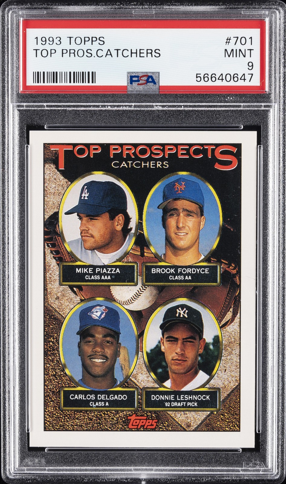 1993 TOPPS #701 TOP PROSPECTS CATCHERS PSA 9