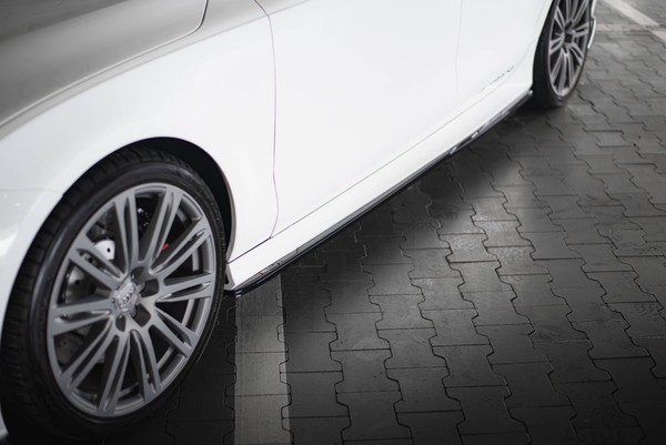 Seitenschweller Ansatz FüR V.2 FüR Audi RS7 C7 Facelift Seitenschweller Schwarz-image