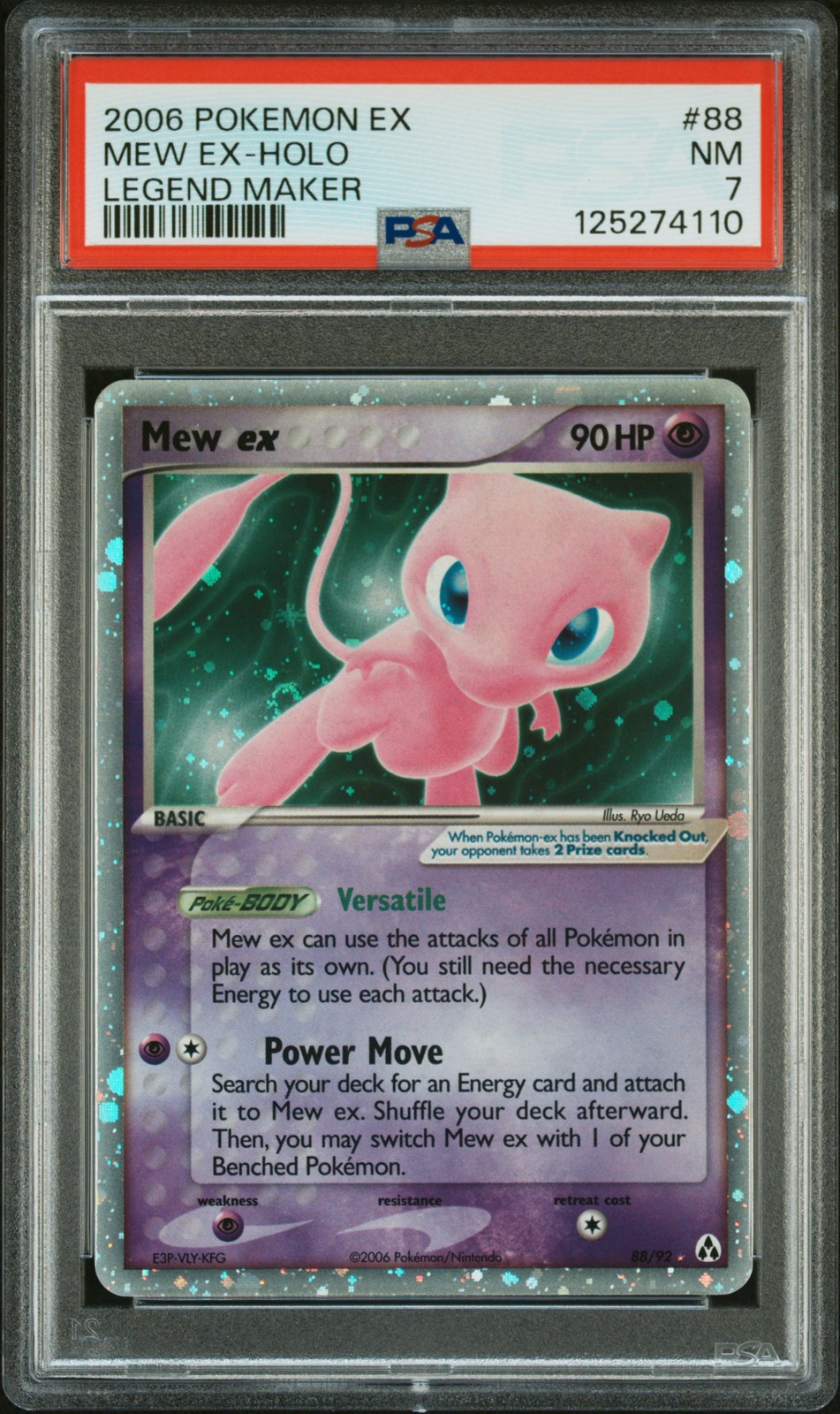 2006 POKEMON EX LEGEND MAKER #88 MEW EX-HOLO PSA 7