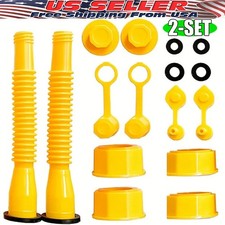 2X Replacement Gas Can Spout Nozzle Vent Kit for Plastic Gas Cans Old Style Cap