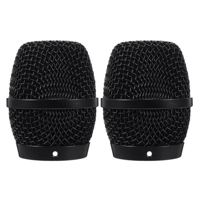 2 Pcs Microphone Mesh Grille Replacement Metal Cover For Performance Mic