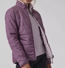 Athleta Girl Reversible Warm + Fuzzy Jacket, Size L 12 Dark Sky Violet
