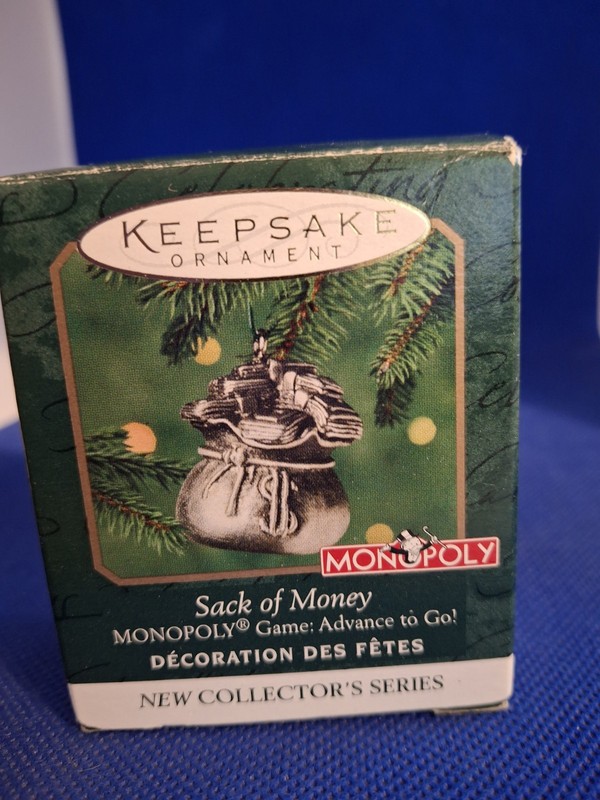 2000 Hallmark Keepsake Pewter Monopoly Sack Of Money Game Token