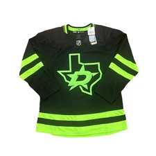 Dallas Stars Jersey Medium 50 Men’s Fight Strap Adidas Black NWT Mens
