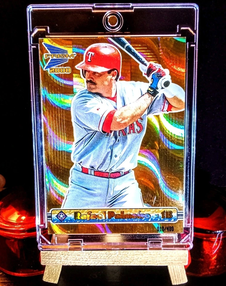 Rafael Palmeiro 2000 Pacific Prism  #143 Rangers Holographic Gold /480 ✨✨✨✨✨✨✨ - Image 3 of 4
