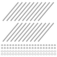 20Stk Vollgewindestange M4 X 80Mm 201 Edelstahl Rechtsgewinde Stangen